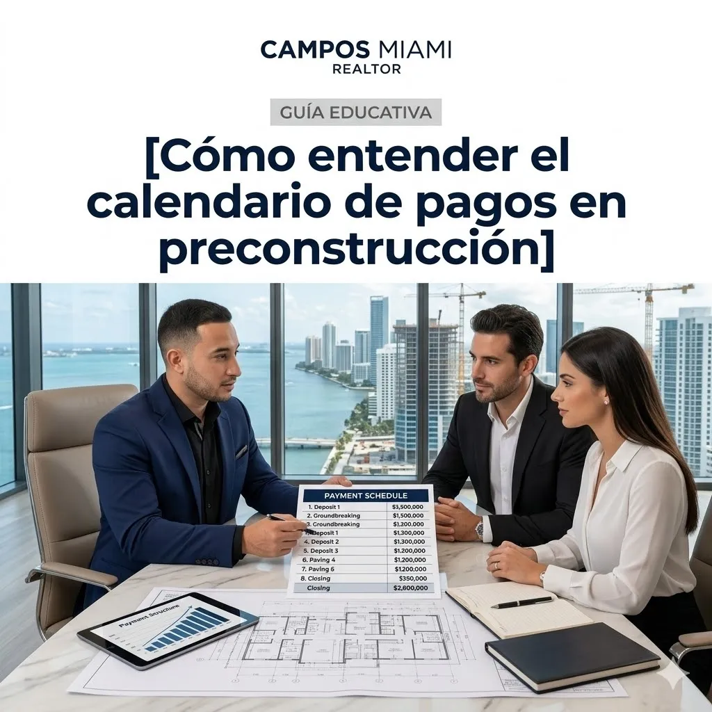 Cómo entender el calendario de pagos en preconstrucción